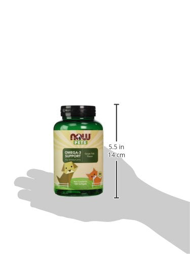 NOW Pet Health, Omega 3 Supplement, For Cats & Dogs, 180 Softgels
