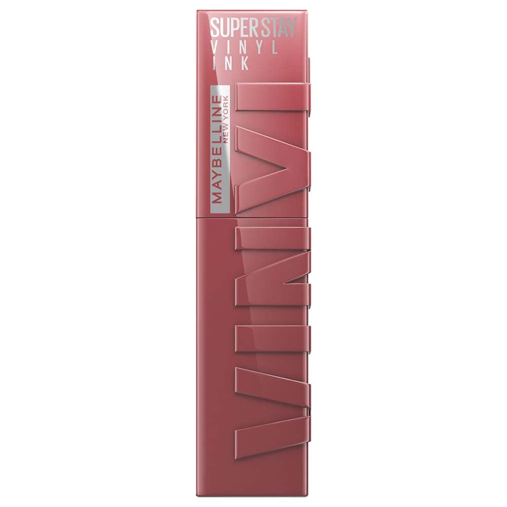 Maybelline Super Stay Vinyl Ink Longwear No-Budge Liquid Lipcolor Makeup, Highly Pigmented Color and Instant Shine, Witty, Mauve Nude Lipstick, 0.14 fl oz, 1 Count