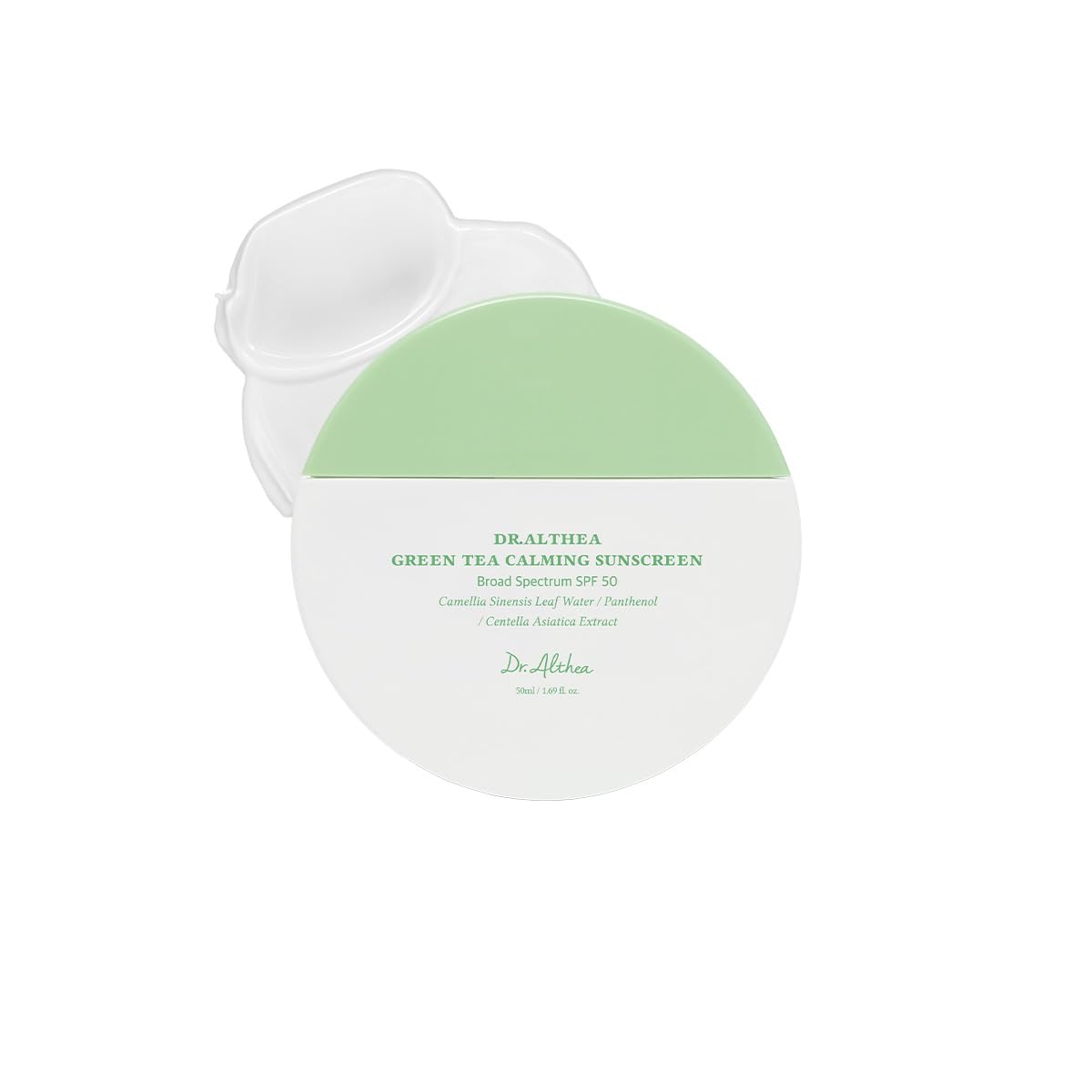 Dr.Althea Green Tea Calming Sunscreen SPF 50, Korean Skin Care, 1.69 Fl Oz
