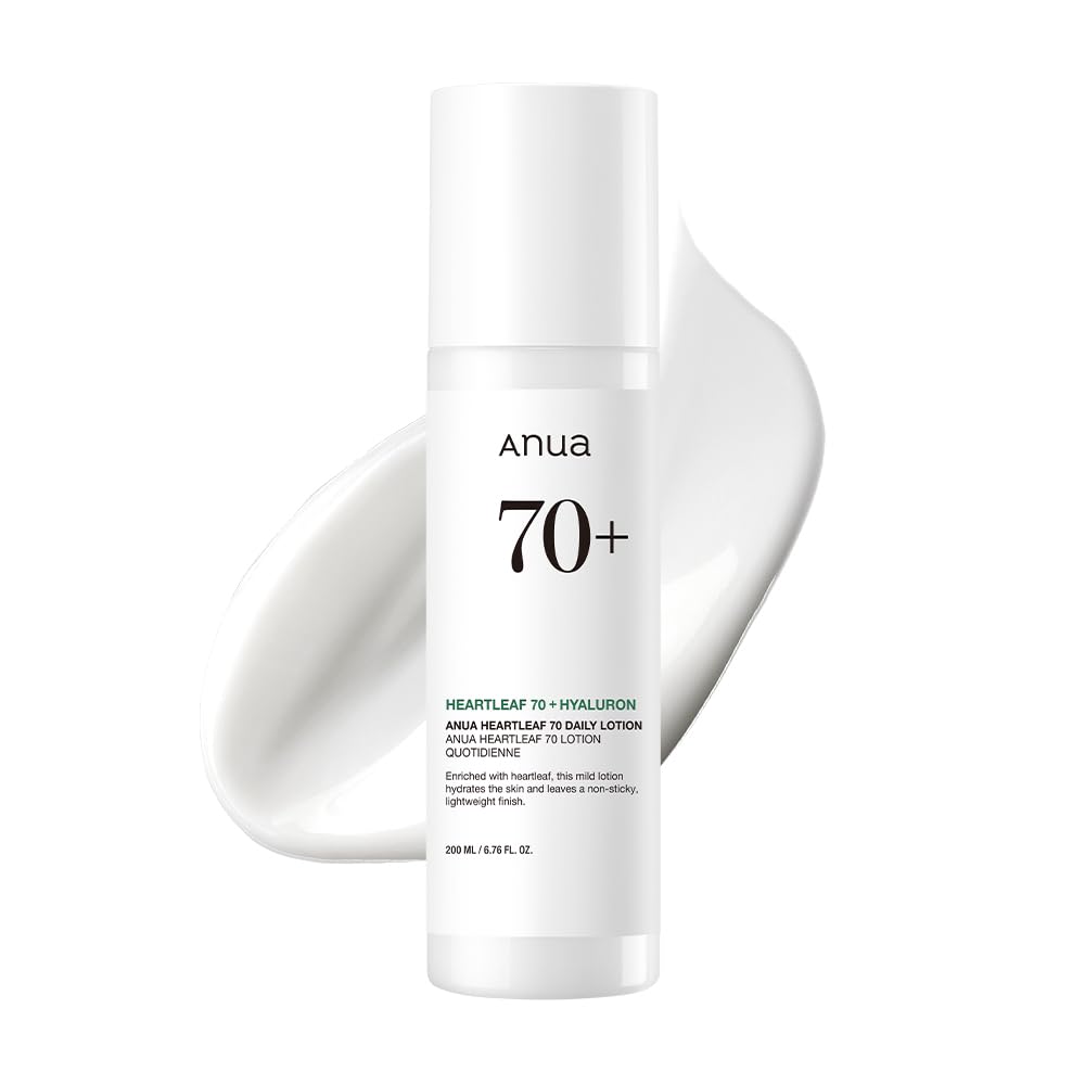 Anua Heartleaf Daily Lotion, Lightweight Face Moisturizer with Hyaluronic Acid, Gentle & Calming Face Cream for Soothing, Hydration, & Moisture Barrier for Dry Skin, Korean Skincare, 6.76 fl.oz.