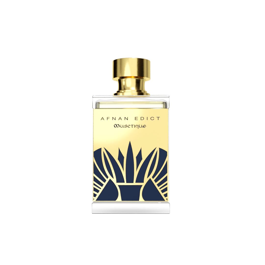 Afnan Edict Musctique Unisex Luxury Eau de Parfum Spray, 2.7 Fl. Oz – Elegant Musk & Oud Perfume with Saffron & Vanilla