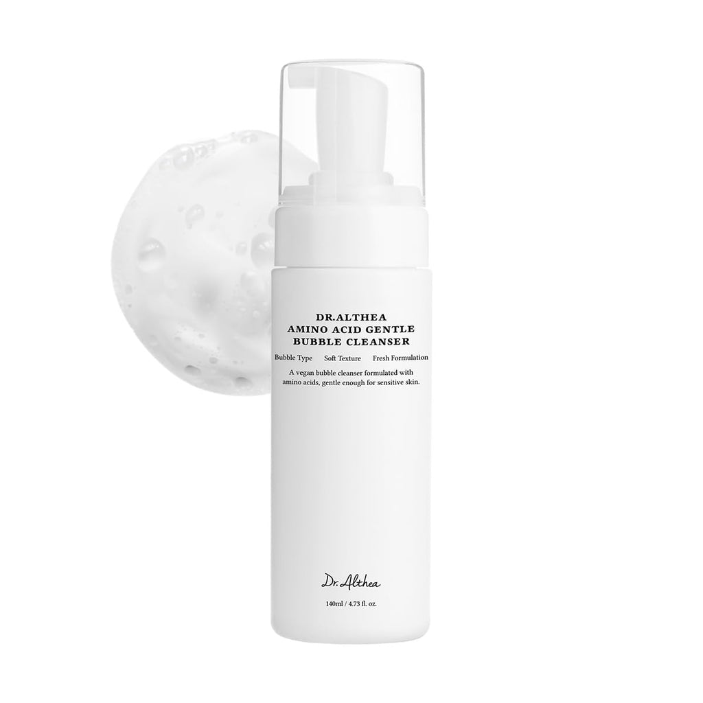 Dr.Althea Amino Acid Gentle Bubble Cleanser | Foam Cleanser | Daily Gentle Face Wash for Sensitive Skin | Vegan Korean Skin Care | 4.73 fl oz