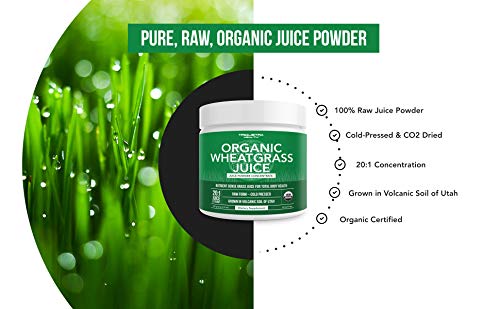 Triquetra Health Organic Wheatgrass Juice Powder Plus Organic Barley Grass Juice Powder - USA Grown in Volcanic Utah Soil, Both Raw Form & 5.3 oz