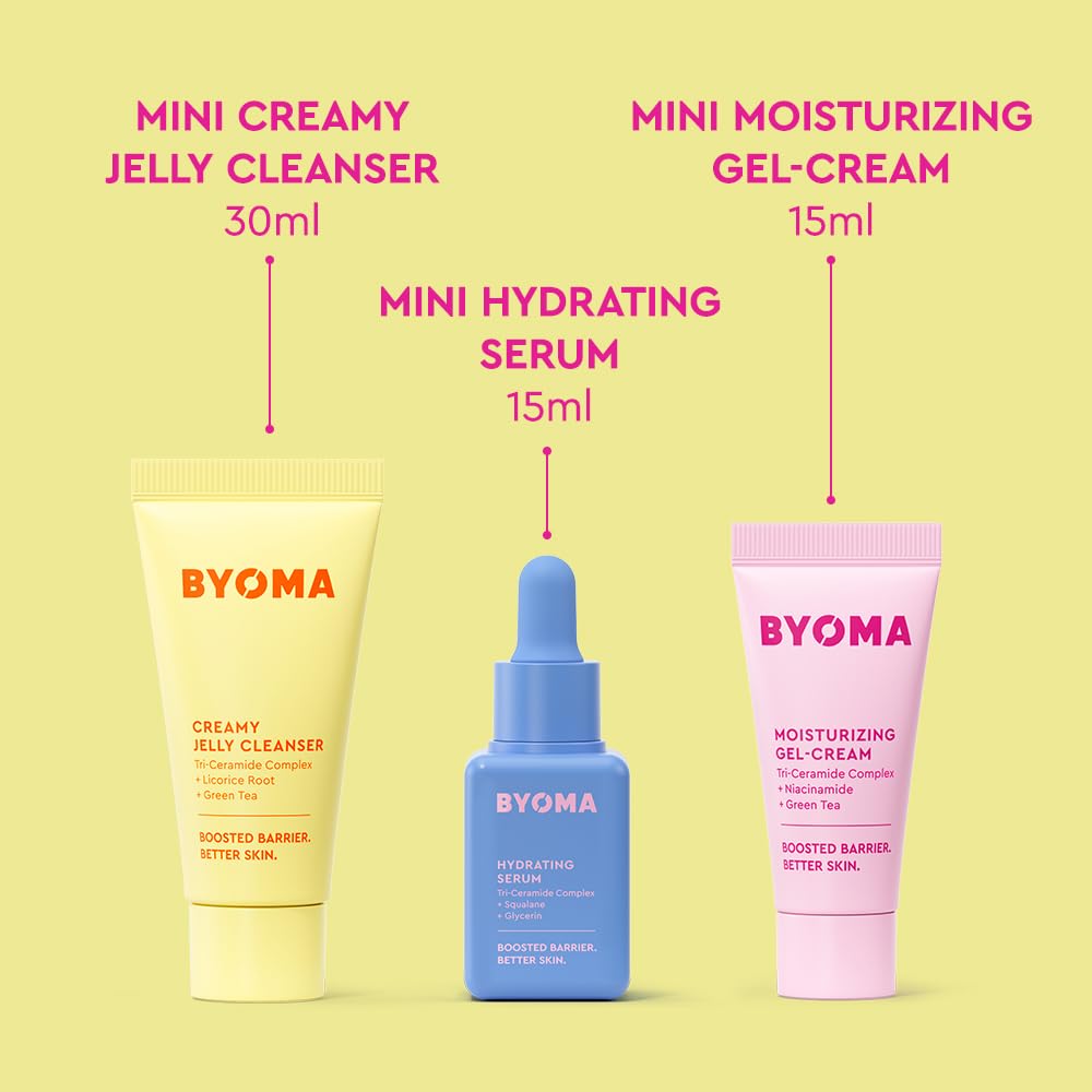 BYOMA So Hydrated Set – Jelly Cleanser, Hydrating Serum, Gel Cream