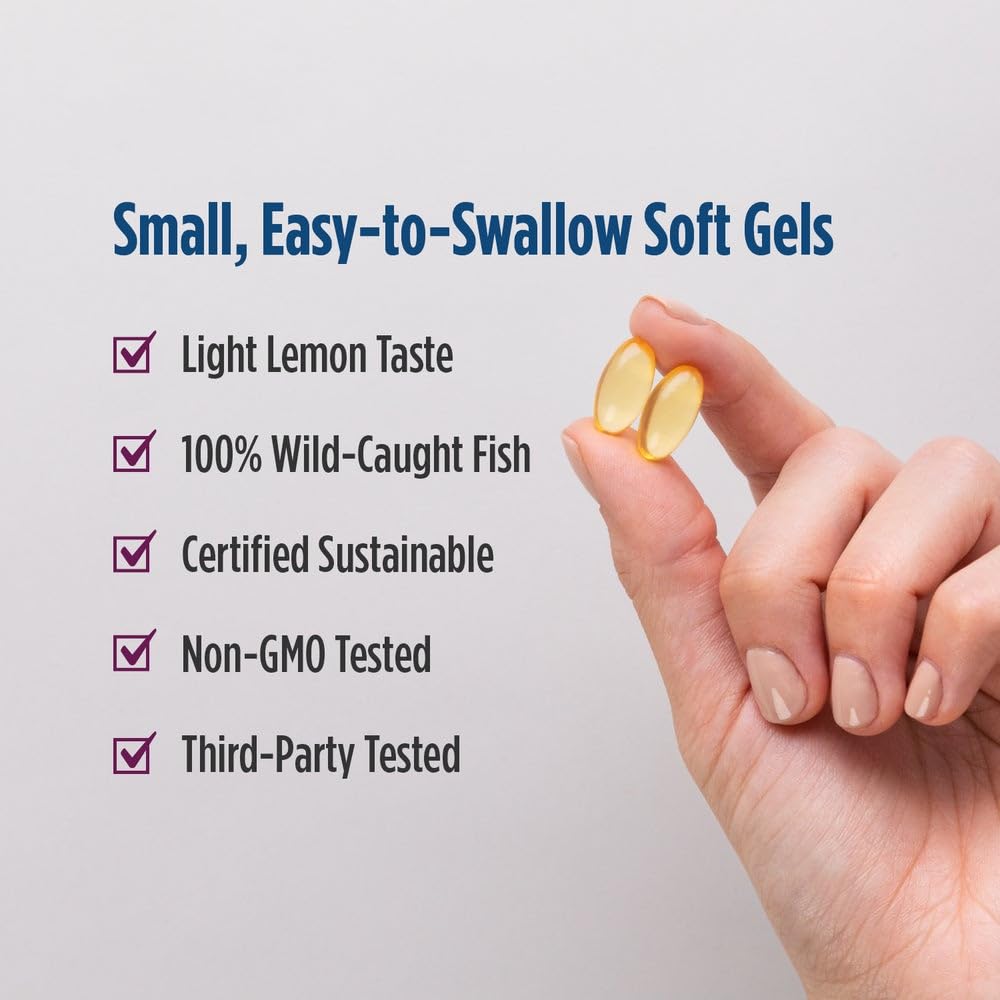 Nordic Naturals Complete Omega Jr. Kids Fishoil, Lemon - 180 Mini Soft Gels