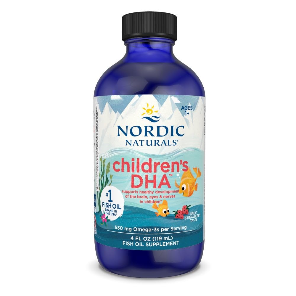 Nordic Naturals Children's DHA, 530 mg Omega-3 Fish Oil - Strawberry - 4 oz