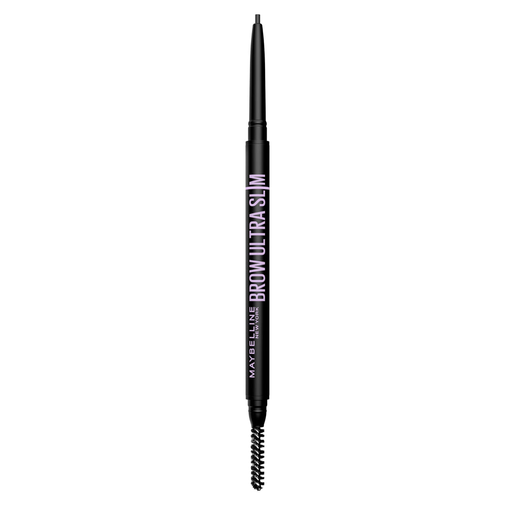 Maybelline Express Brow Ultra Slim Eyebrow Makeup, Brow Pencil with Precision Tip and Spoolie for Defined Eyebrows, Black, 1 Count