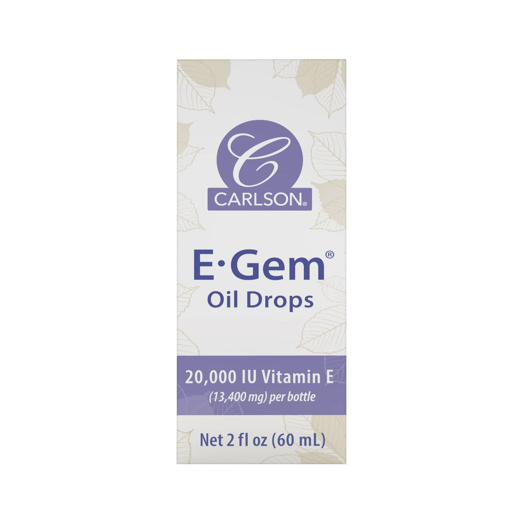 Carlson E-Gem Oil Drops, 20000 IU (13,400 mg), Vitamin E, 2 Fl oz