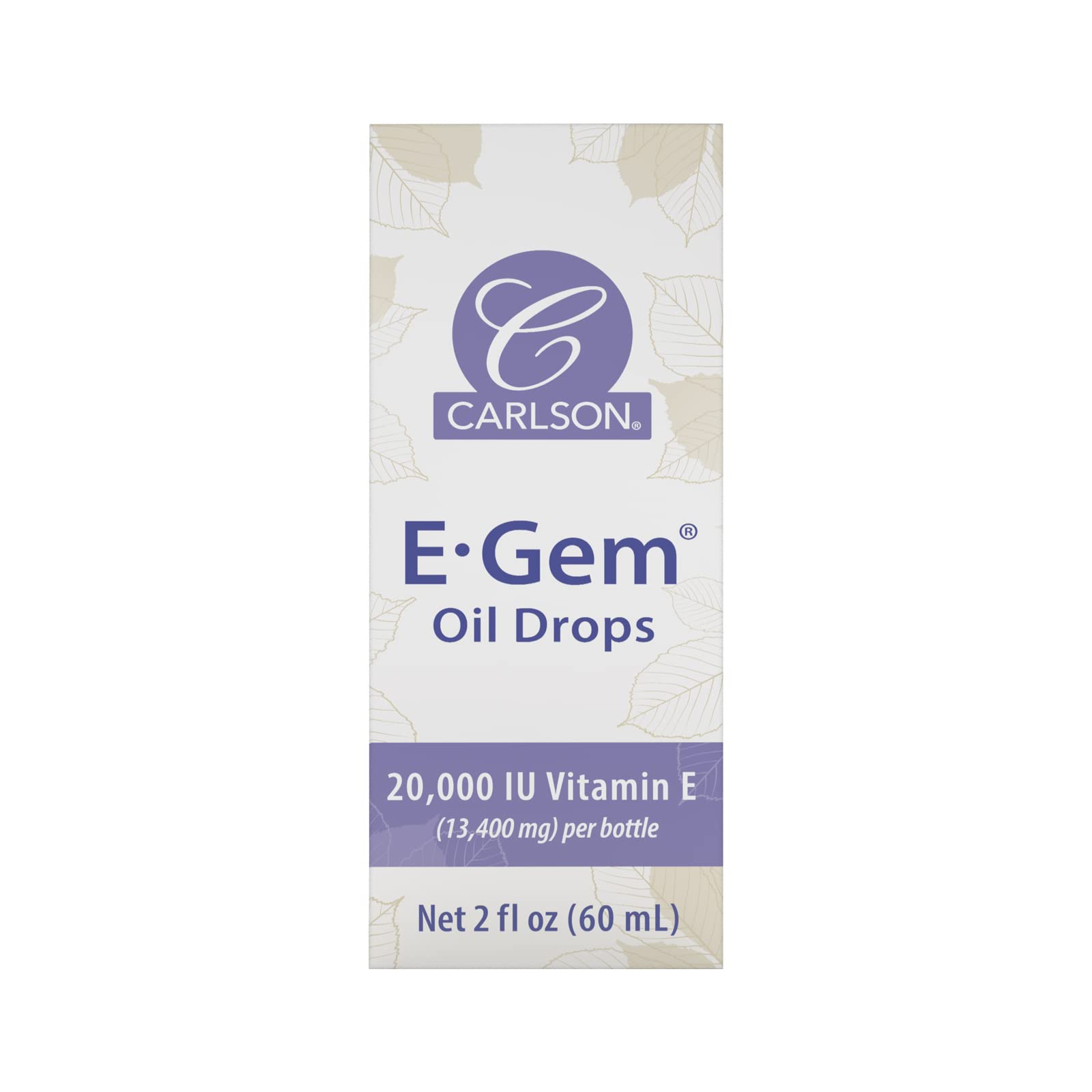 Carlson E-Gem Oil Drops, 20000 IU (13,400 mg), Vitamin E, 2 Fl oz