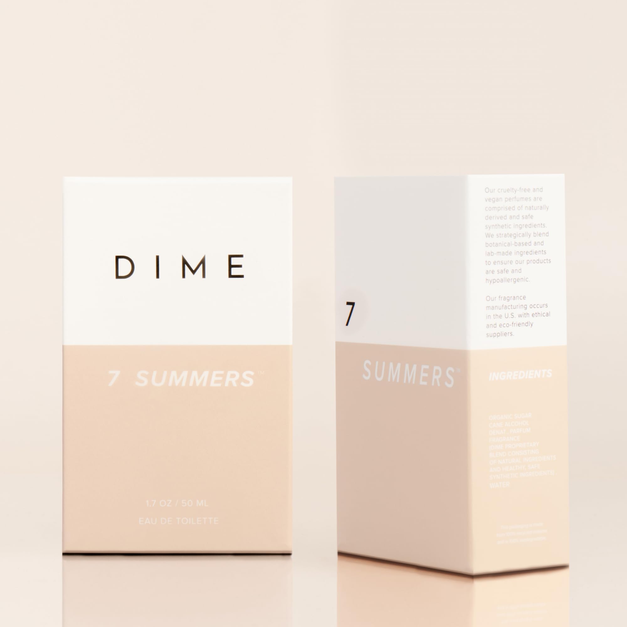 DIME Beauty 7 Summers Perfume for Women - Sweet Floral Eau de Toilette with Bergamot, Vanilla Orchid and Coconut, Clean, Vegan, Cruelty-Free Fragrance, 1.7 oz / 50 ml