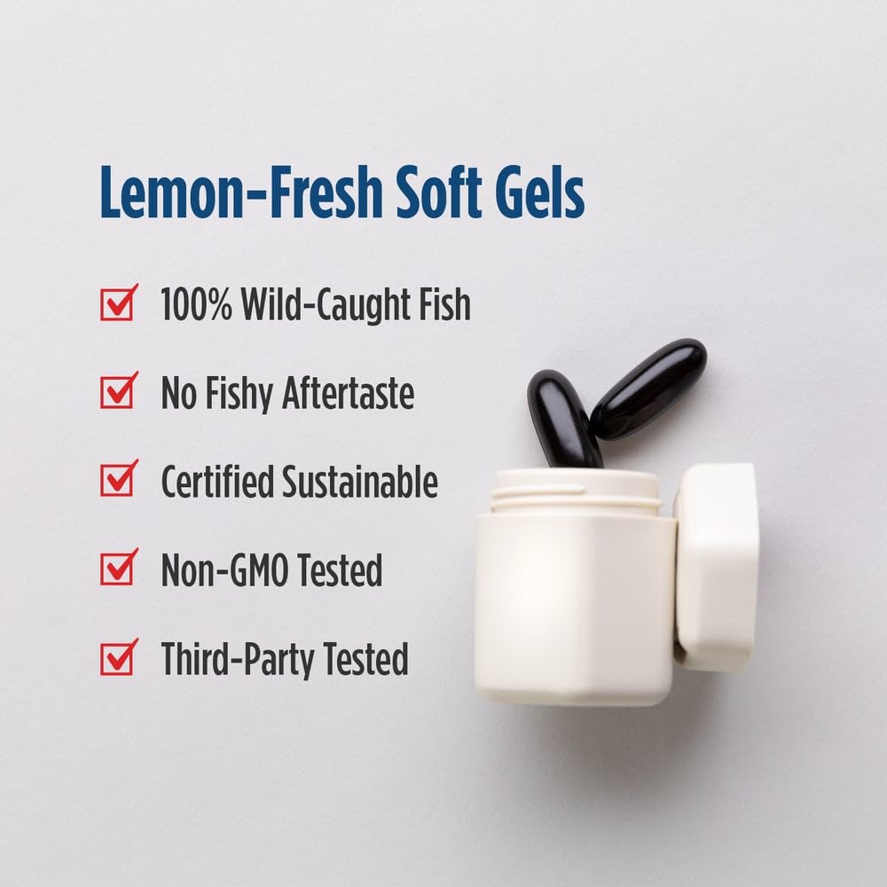Nordic Naturals Ultimate Omega + CoQ10, Lemon Flavor - 120 Count