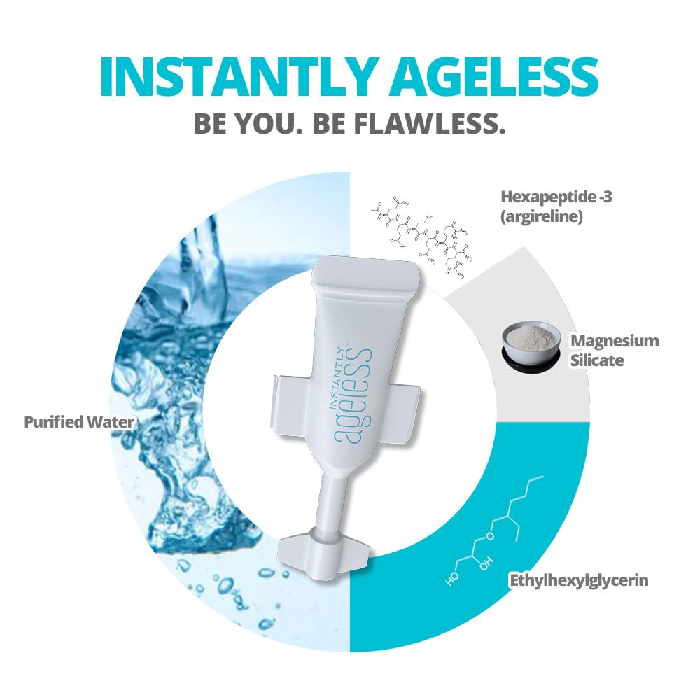 Instantly Ageless - Instant Face Lift Cream - Skin Care Anti Aging Face Cream - Wrinkle Tightener - Eye Cream For Puffiness and Bags Under Eyes - Facelift 5 Vials