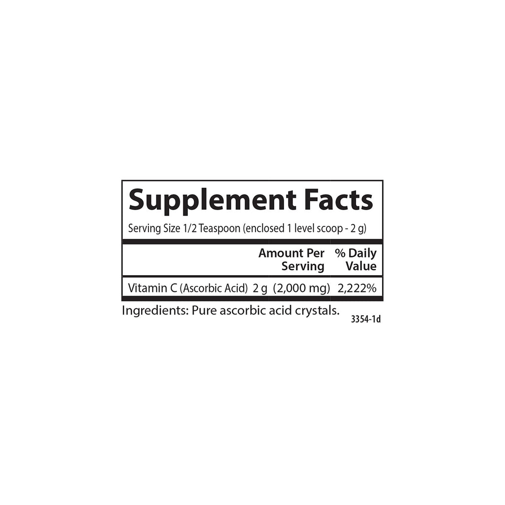 Carlson Non-GMO Vitamin C Crystals, 2000 mg, 35 Oz (1000 g)