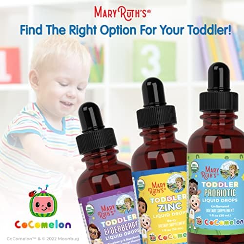 MaryRuth's Organic Toddler Probiotic Liquid Drops, Sugar Free, Ages 1-3