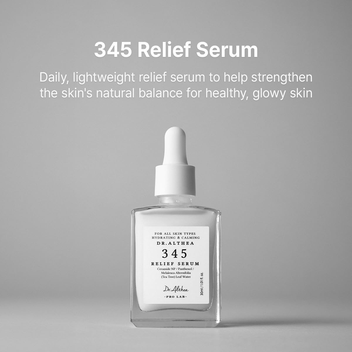 Dr.Althea 345 Relief Serum, Korean Vegan Skin Care, 1.01 Fl Oz