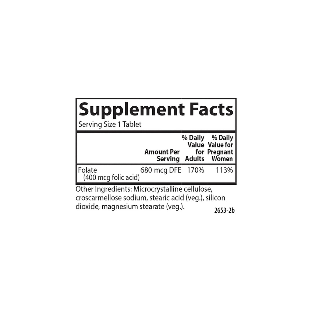 Carlson Folic Acid, 400 mcg, Prenatal Support, 300 Tablets