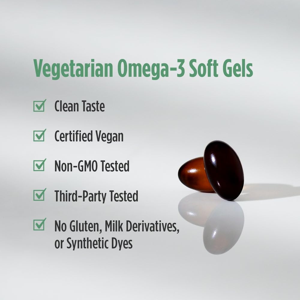 Nordic Naturals Algae Omega - 60 Soft Gels - 715 mg Omega-3 - Certified Vegan Algae Oil - Plant-Based EPA & DHA - Heart, Eye, Immune & Brain Health - Non-GMO - 30 Servings