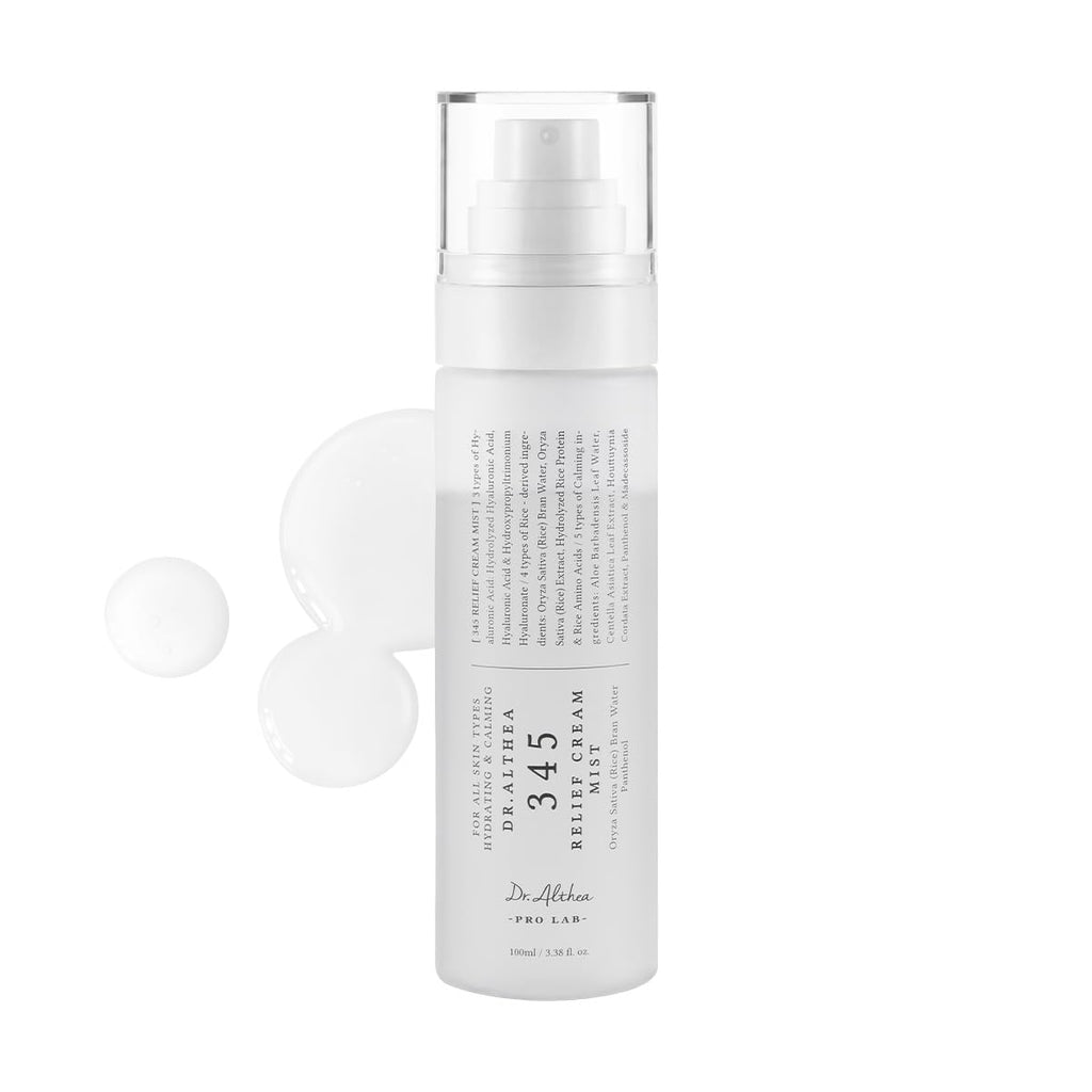 Dr.Althea 345 Relief Cream Mist, Korean Vegan Skin Care, 3.38 Fl Oz