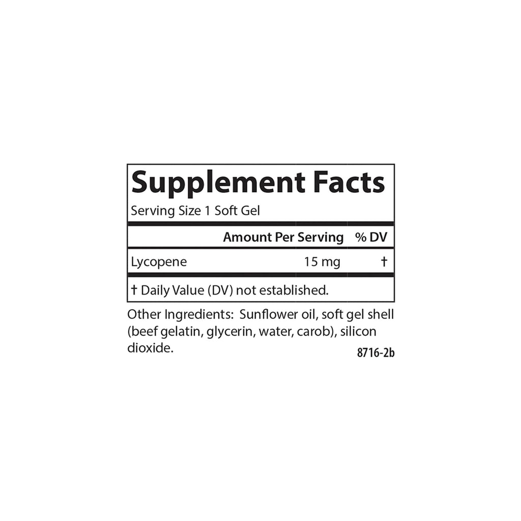 Carlson Lycopene, 15 mg, Tomato-Free, Prostate Health, 180 Softgels