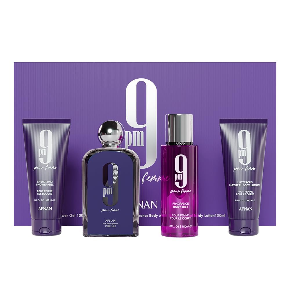 Afnan 9 PM Pour Femme Luxury Perfume Gift Set