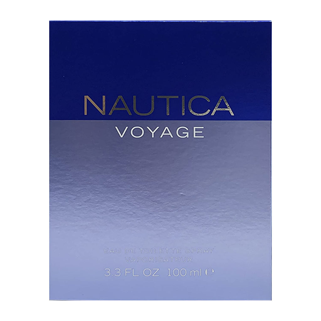 Nautica Voyage Eau De Toilette for Men - Fresh, Romantic, Fruity Scent Woody, Aquatic Notes of Apple, Water Lotus, Cedarwood, and Musk Ideal Day Wear 3.3 Fl Oz