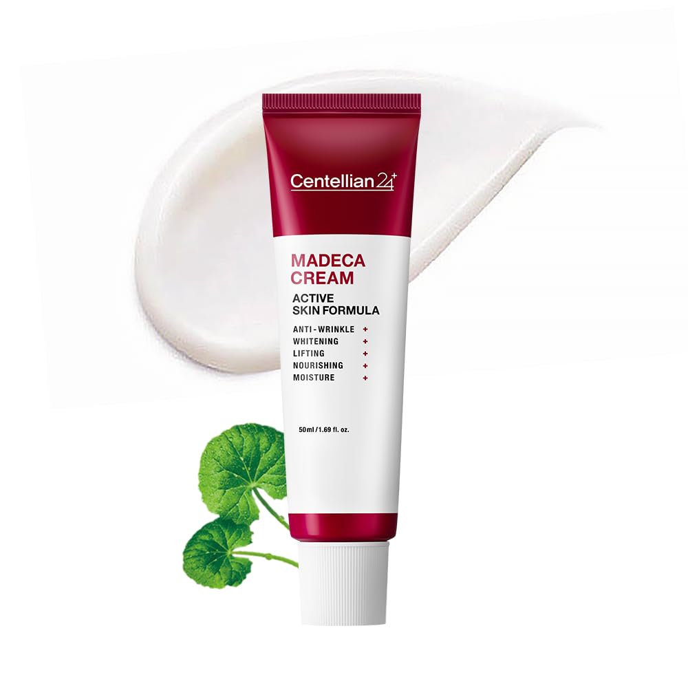 CENTELLIAN 24 Madeca Cream Active Formula (1.7fl oz) - Centella Moisturizer for Face, Korean Skin Care. Dry, Sensitive Skin. TECA, Centella Asiatica, Madecassoside