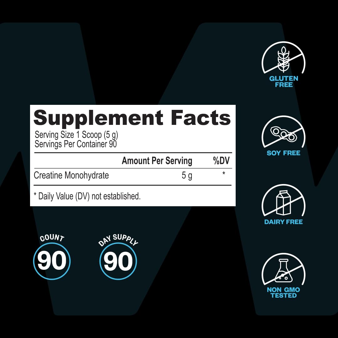 ONNIT Creatine Monohydrate Powder – Unflavored, 90-Serving Value Size – Supports Strength, Lean Muscle, and Brain Energy† – Keto Friendly, No Fillers, 90 Servings, 15.29 oz