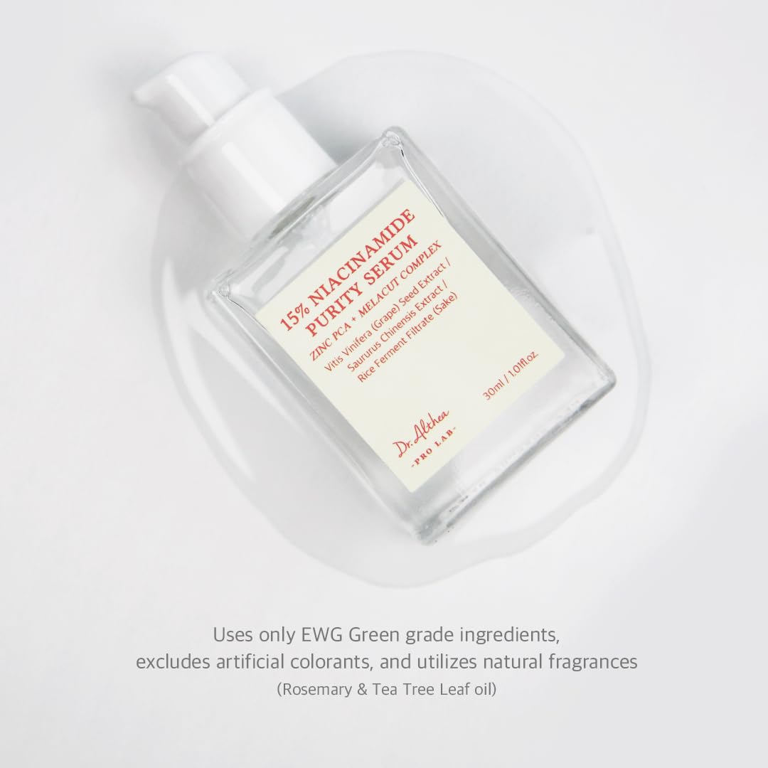 Dr.Althea 15% Niacinamide Purity Serum, 1.01 Fl Oz, Korean Vegan Skin Care