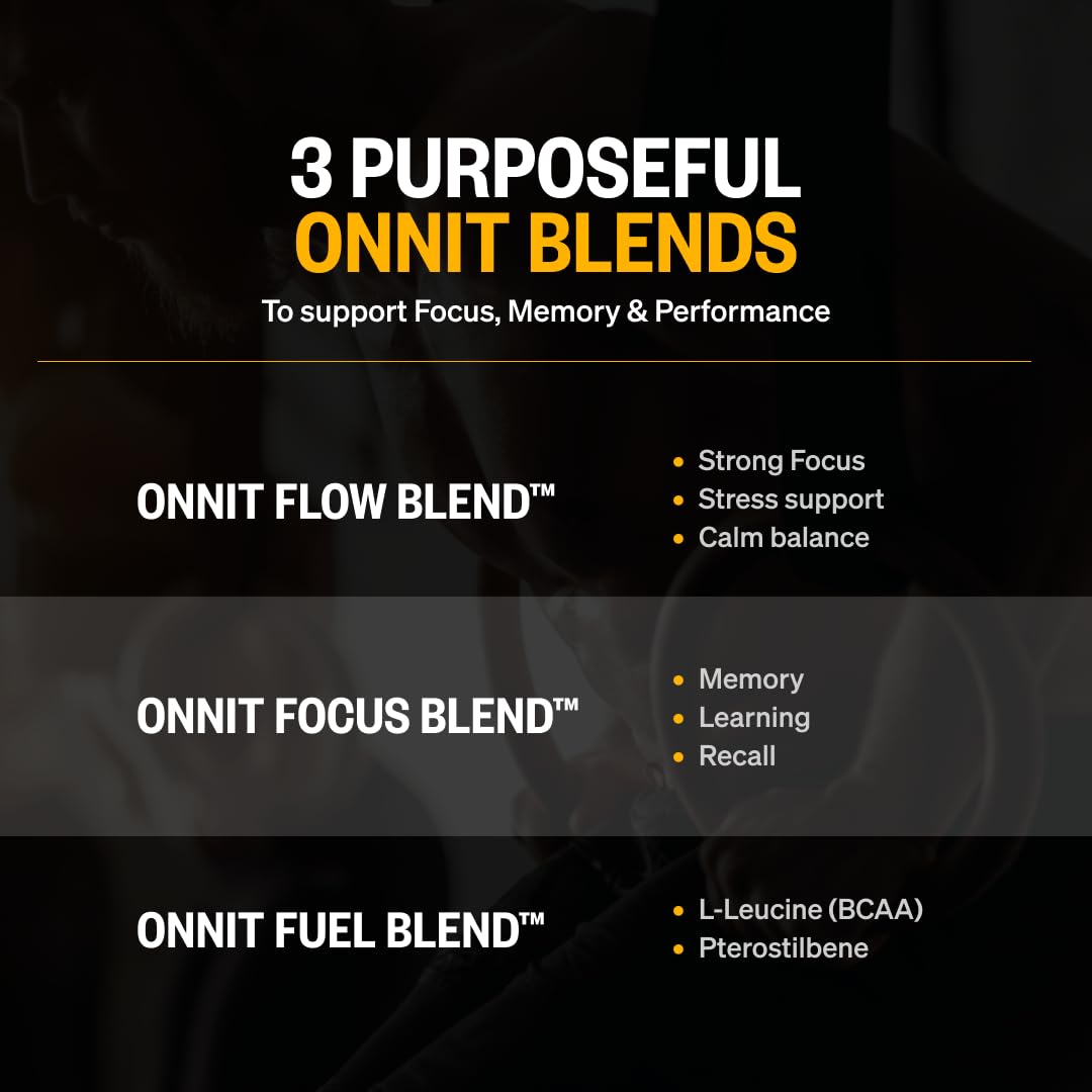 ONNIT Alpha Brain Nootropic Brain Supplement for Focus, Memory, Mental Clarity, Cognitive Support with L-Theanine and Vitamin B6, 60 Count Capsules