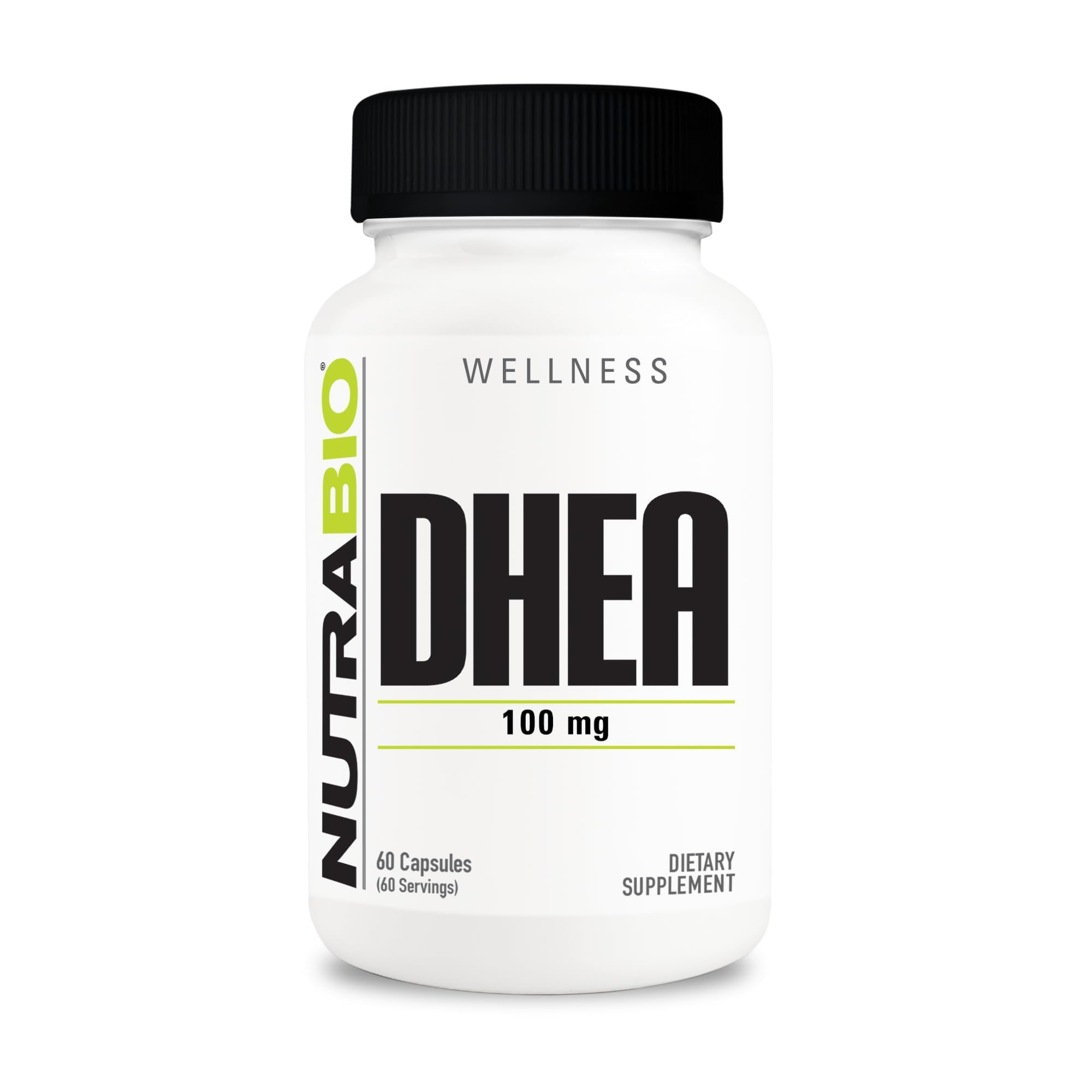 NutraBio DHEA Supplement for Men and Women - 100 mg - 60 Capsules