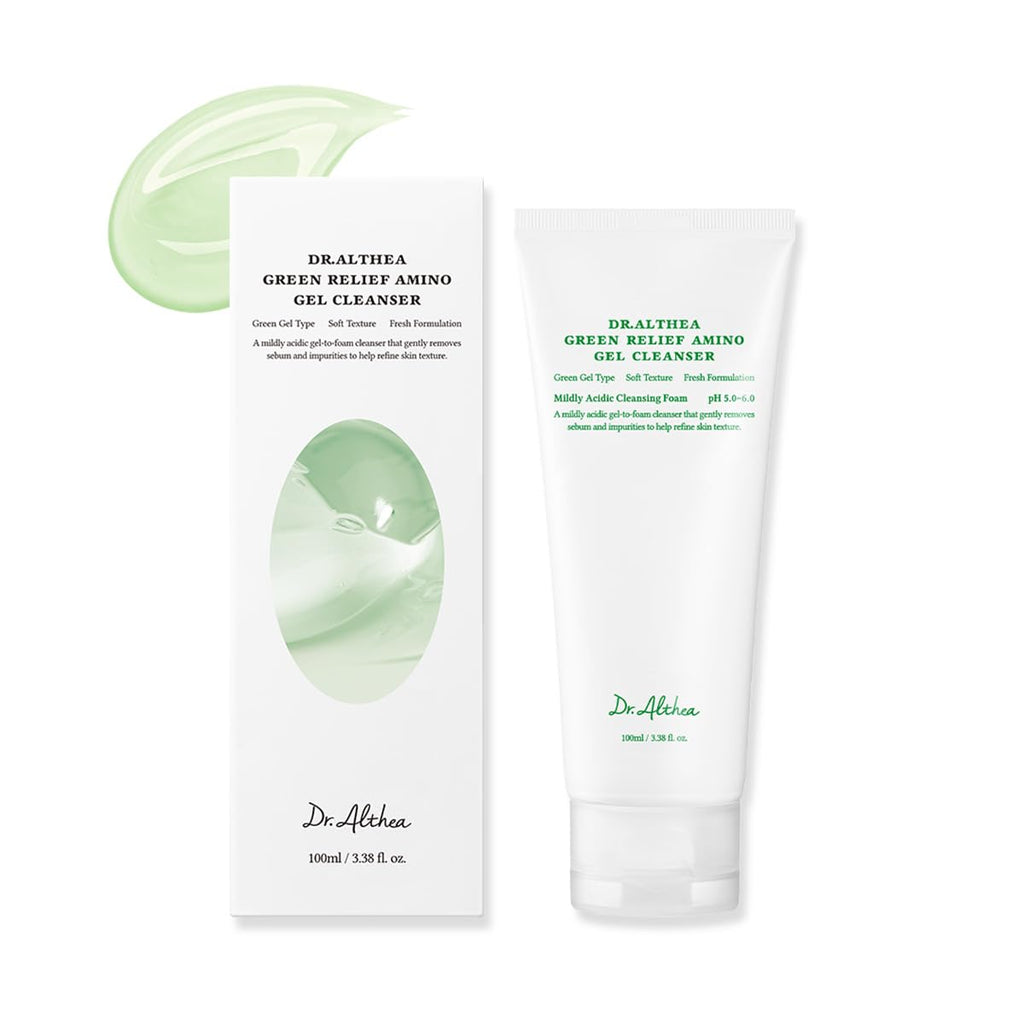 Dr.Althea Green Relief Amino Gel Cleanser, 3.38 Fl Oz, Korean Skin Care