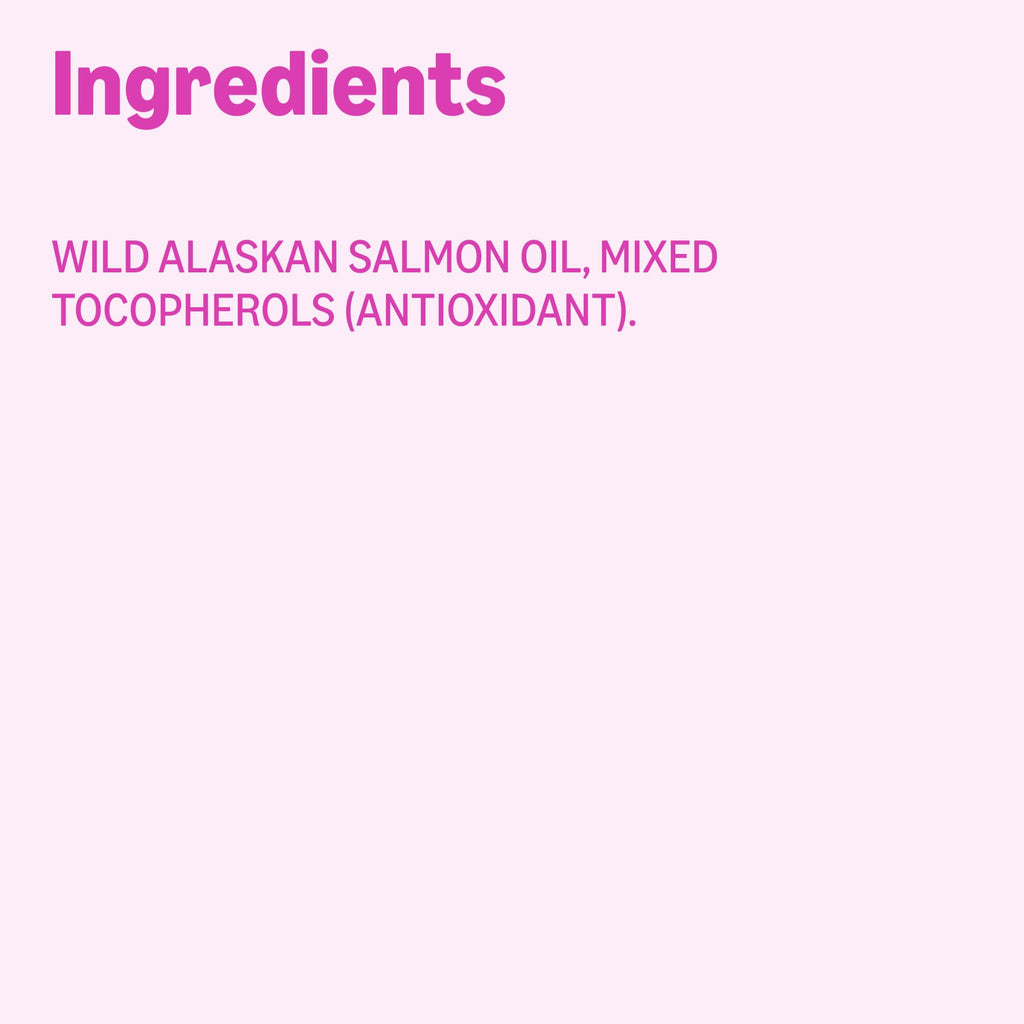 Amazon Basics Wild Alaskan Salmon Oil - Skin and Coat Support, Omega 3 Supplement for Dog and Cat, 16 fl oz (Previouly Wonder Bound)
