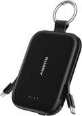 RORRY CharmGo Portable Charger, 5000mAh Power Bank with Built-in Cables