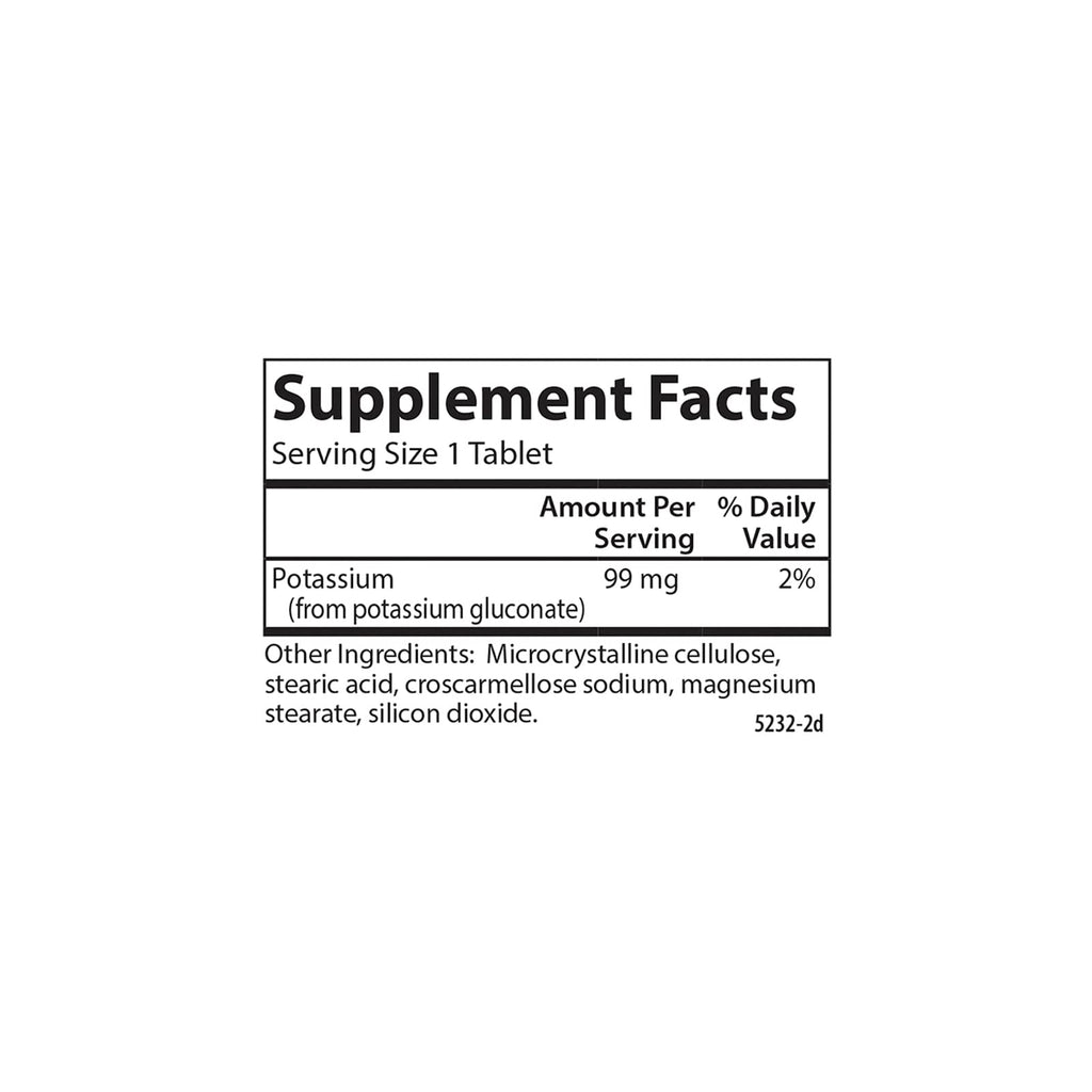Carlson Potassium, 99 mg, Nerve Health, Muscle Function, 250 Tablets