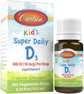 Carlson Kid's Super Daily D3, Kids Vitamin D Drops, 365 Drops (10.3 mL)