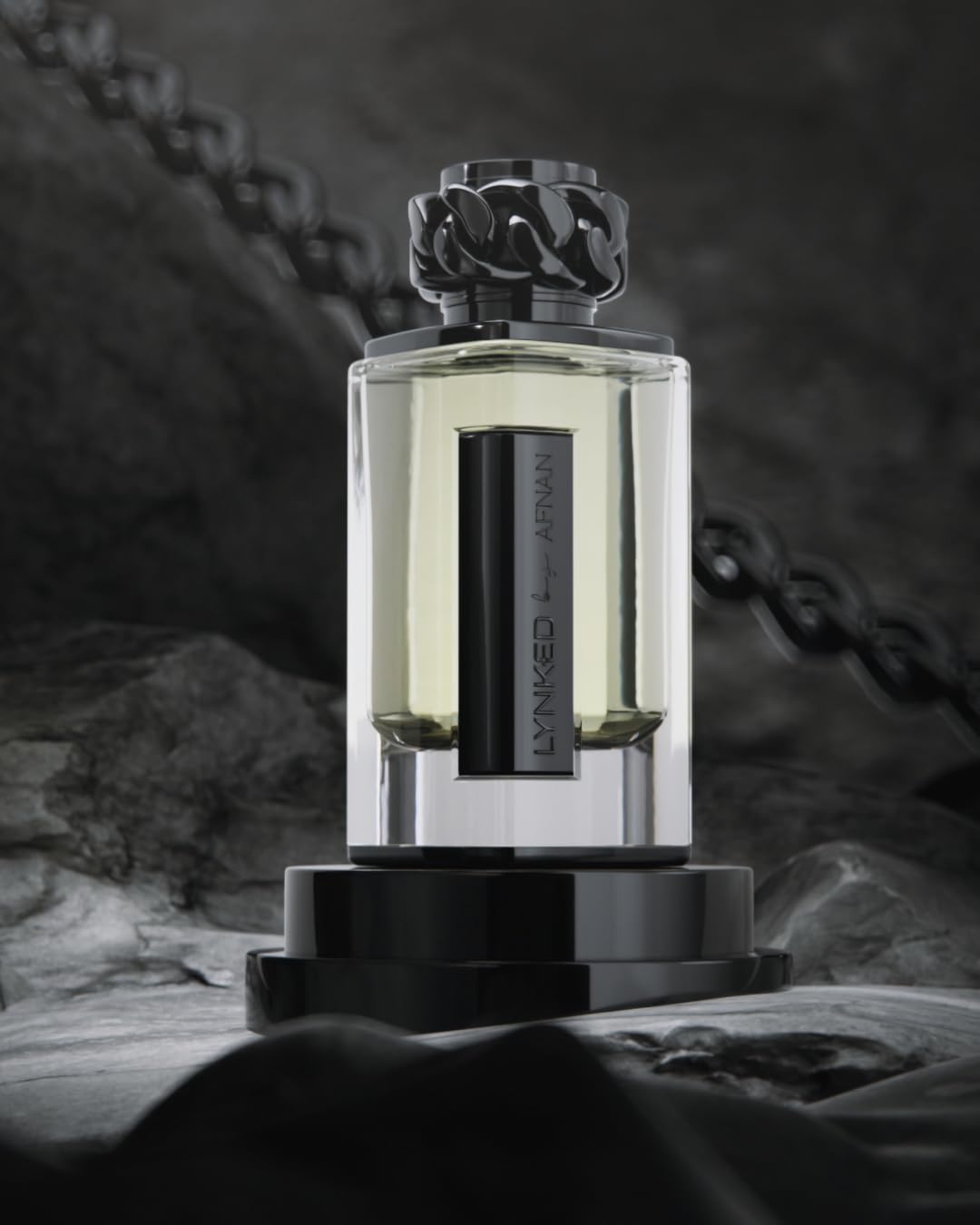 Afnan Lynked Freedom (Black) For Men Eau De Parfum, 3.4 Fl. Oz
