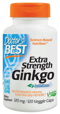 Extra Stregnth Ginkgo Vegan 120 MG (120 Vegetarian Capsules)