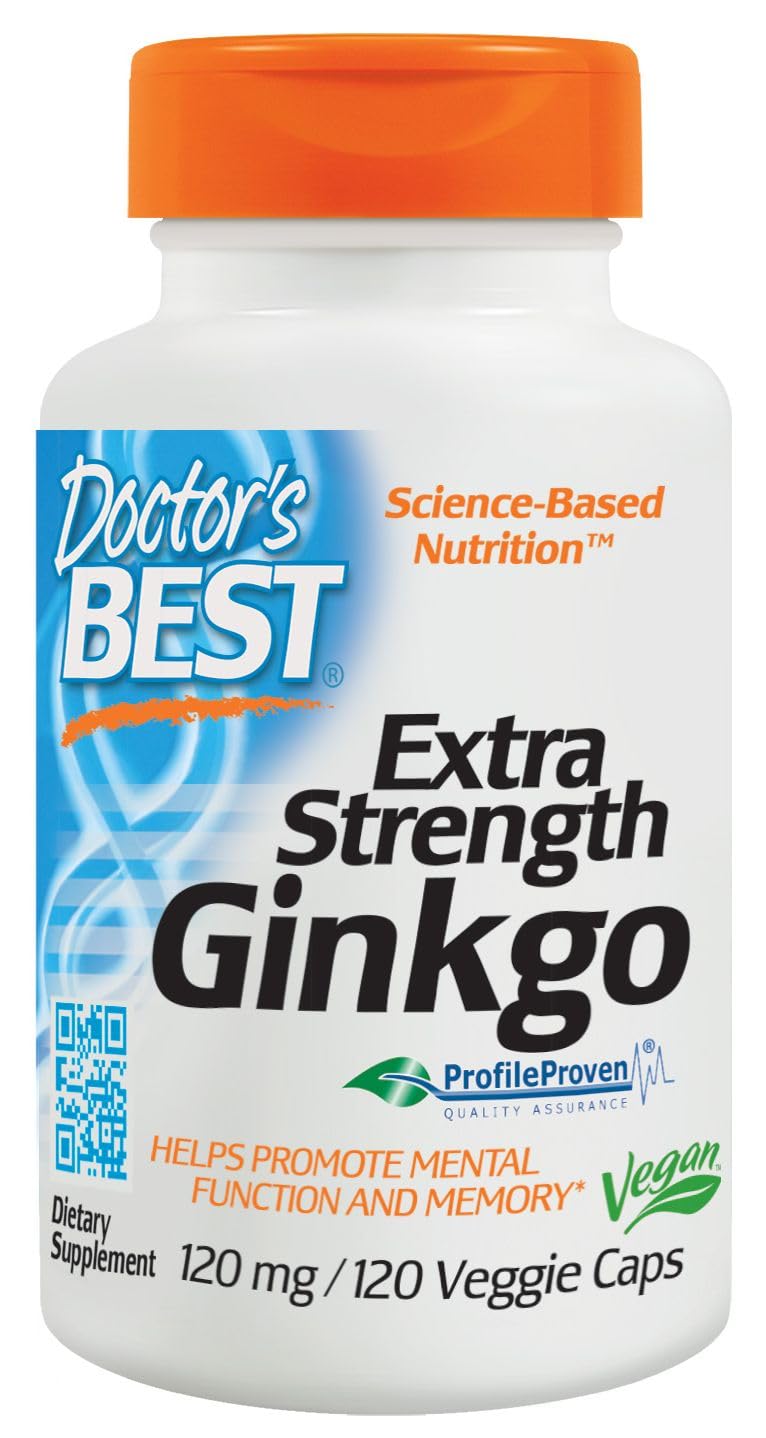 Extra Stregnth Ginkgo Vegan 120 MG (120 Vegetarian Capsules)