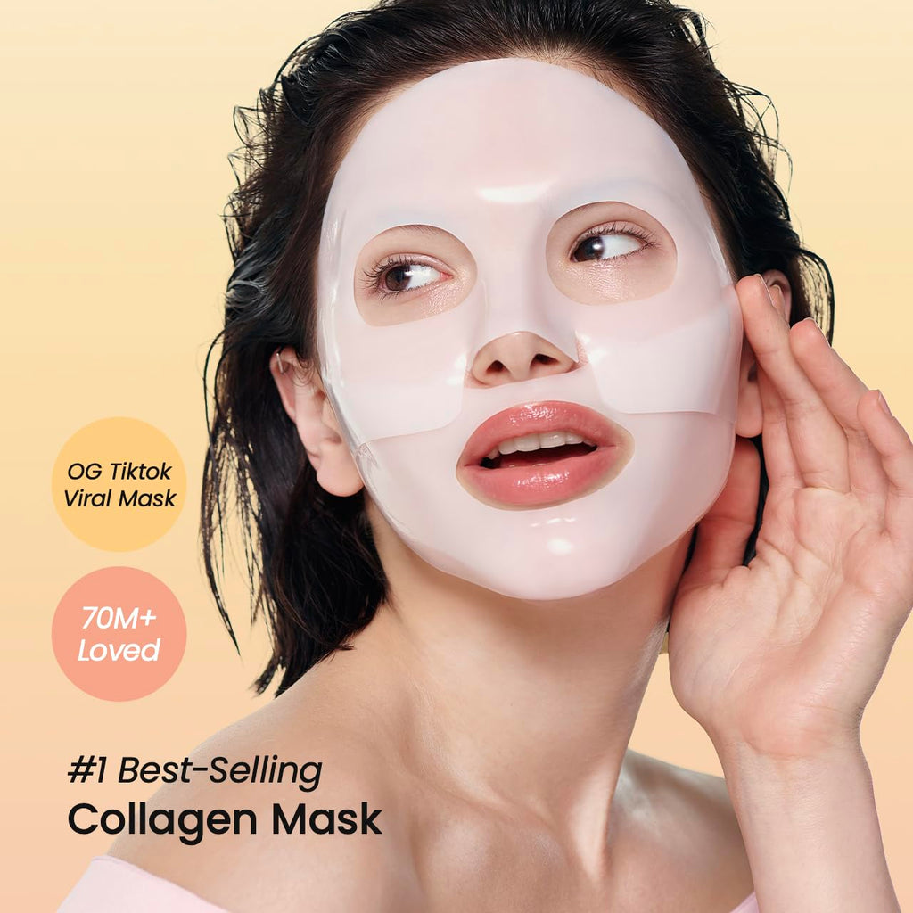 BIODANCE Radiance & Firming Duo: Vita Niacinamide Gel Toner Pads and Bio-Collagen Real Deep Mask for Glass Skin, Brightening, Pore-Minimizing, Korean Skin Care, Skin Care Set
