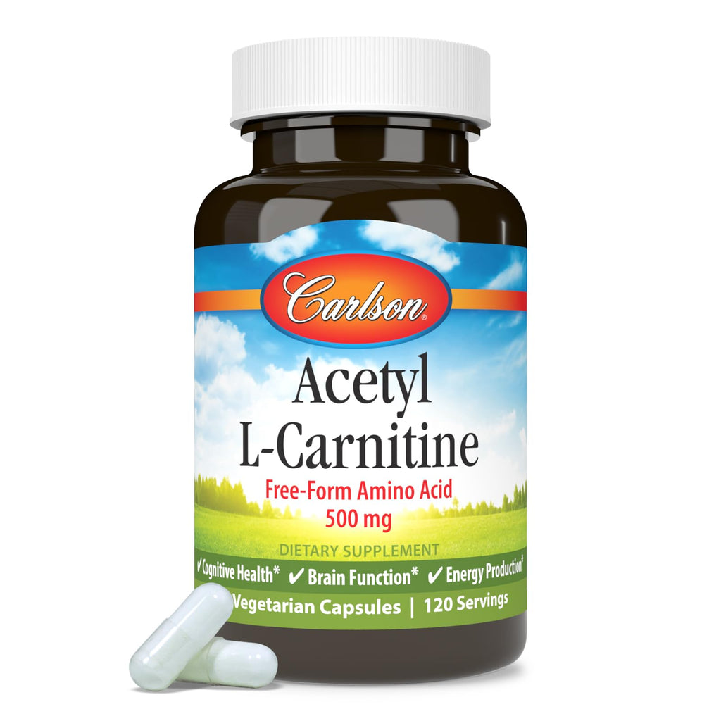 Carlson Acetyl L-Carnitine, 500 mg, 120 Vegetarian Capsules