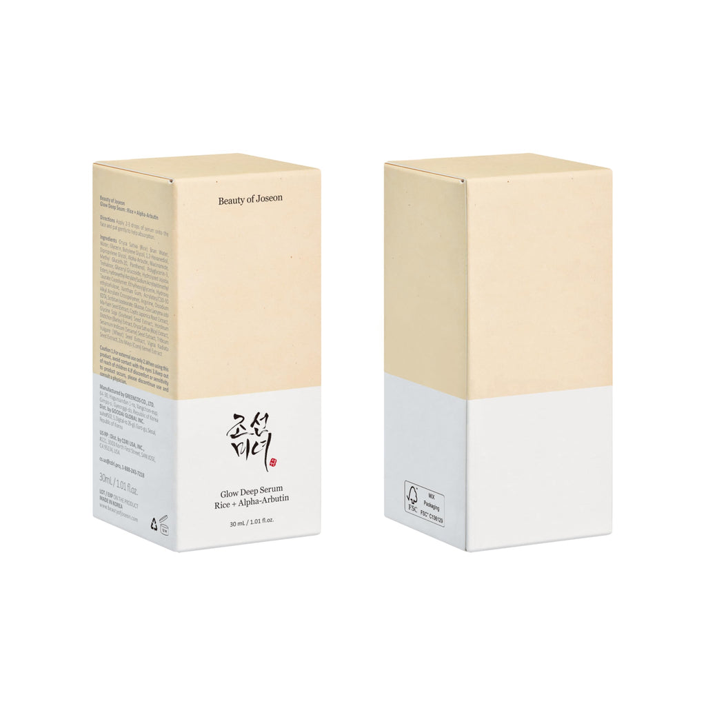 Beauty of Joseon Glow Deep Serum Rice Alpha-Arbutin Niacinamide for Uneven Dull Skin Tone, Daily Korean Skin Care 30ml, 1.01 fl.oz