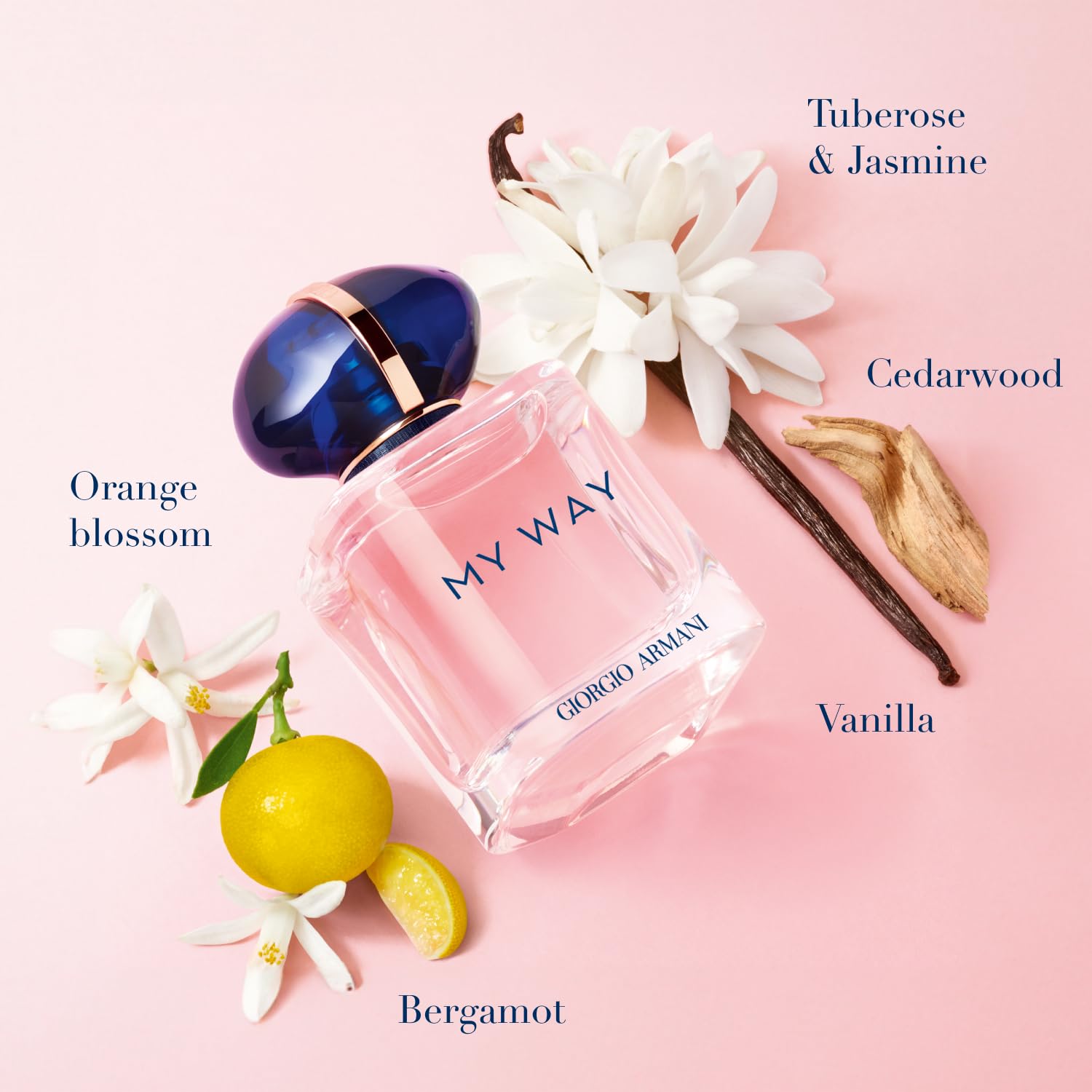 Armani Beauty - My Way - Eau de Parfum - Women's Perfume - Floral Woody Fragrance - Bergamot, Orange Blossom, Tuberose, Jasmine, Cedarwood, Vanilla and White Musk Notes - 1.0 FL Oz