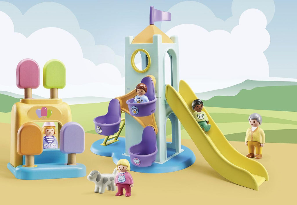 Playmobil 1.2.3: Adventure Tower with Ice Cream Booth