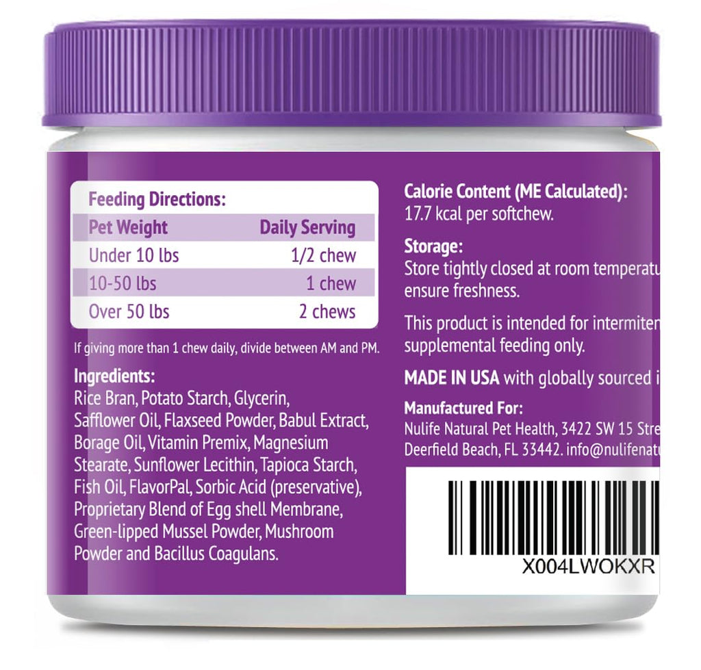 Dog Multivitamin Chewable - 22 in 1 Dog Vitamins and Supplements with Green Lipped Mussel & Omega 3 for Joints, Skin & Coat, Immune System - Senior & Puppy Multivitamin for Dogs - 60 Beef Chews