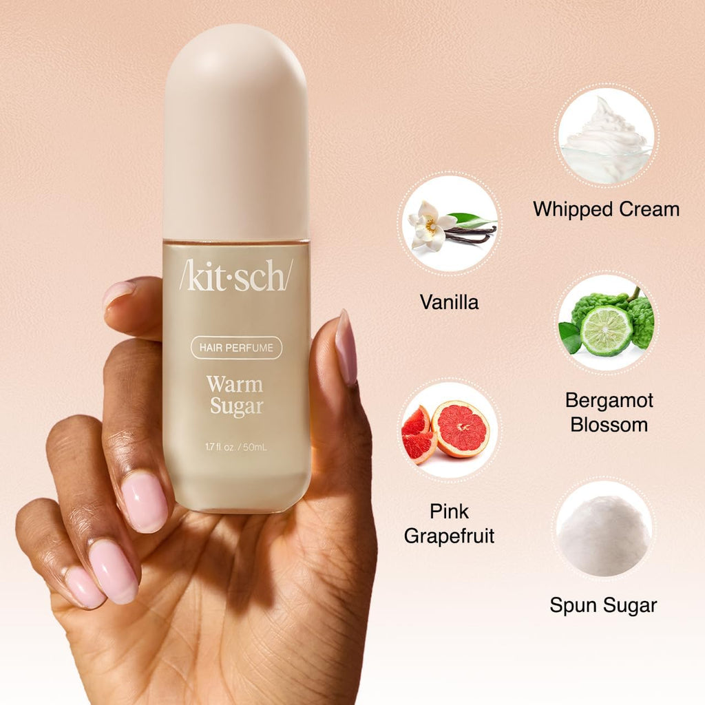 Kitsch Hair Perfume for Women – Hair Spray & Body Mist – Warm Sugar, 50mL