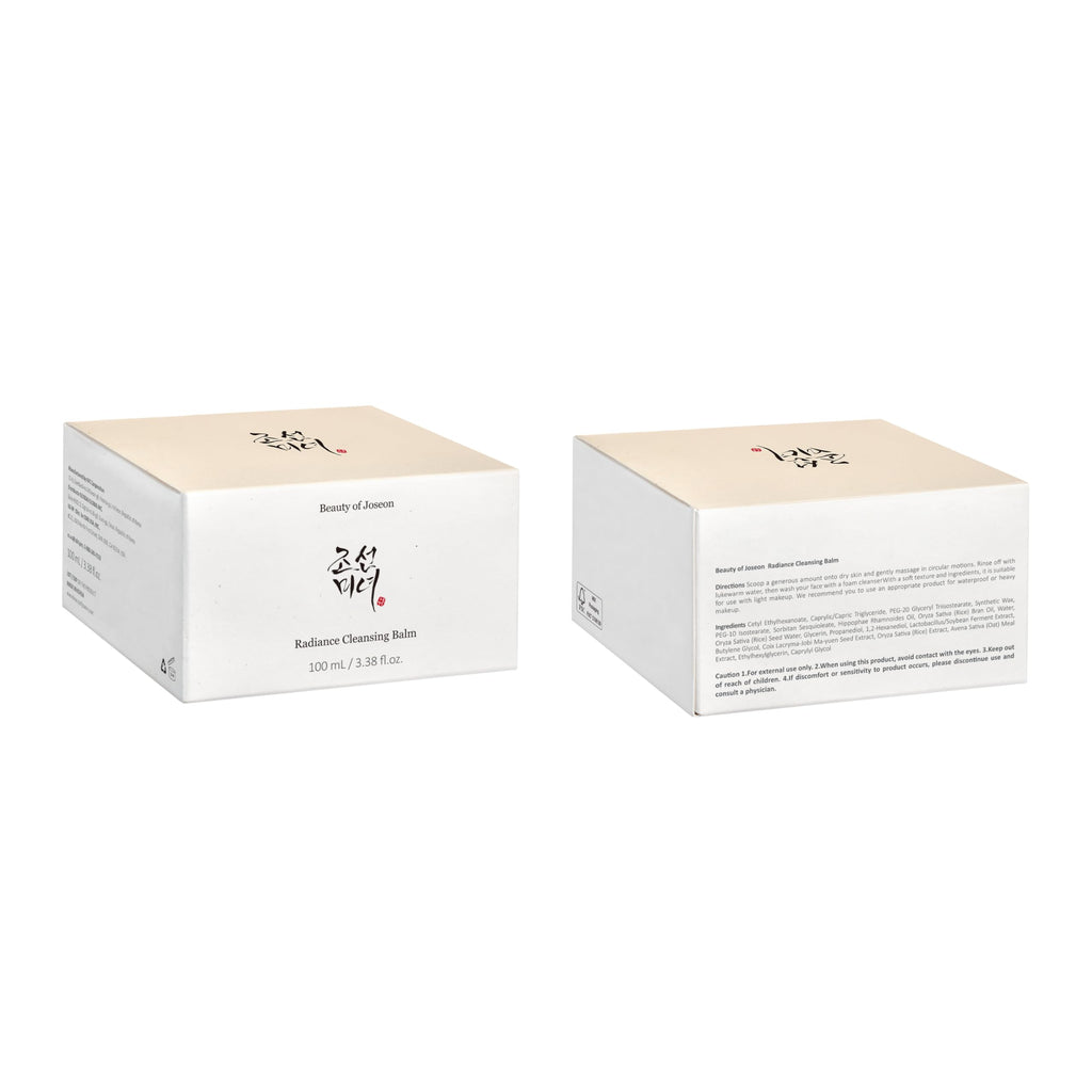 Beauty of Joseon Radiance Cleansing Balm (100ml, 3.38 fl.oz.) with Dynasty Cream Hydrating Face Moisturizer (50ml, 1.69 fl.oz.), Korean Skincare