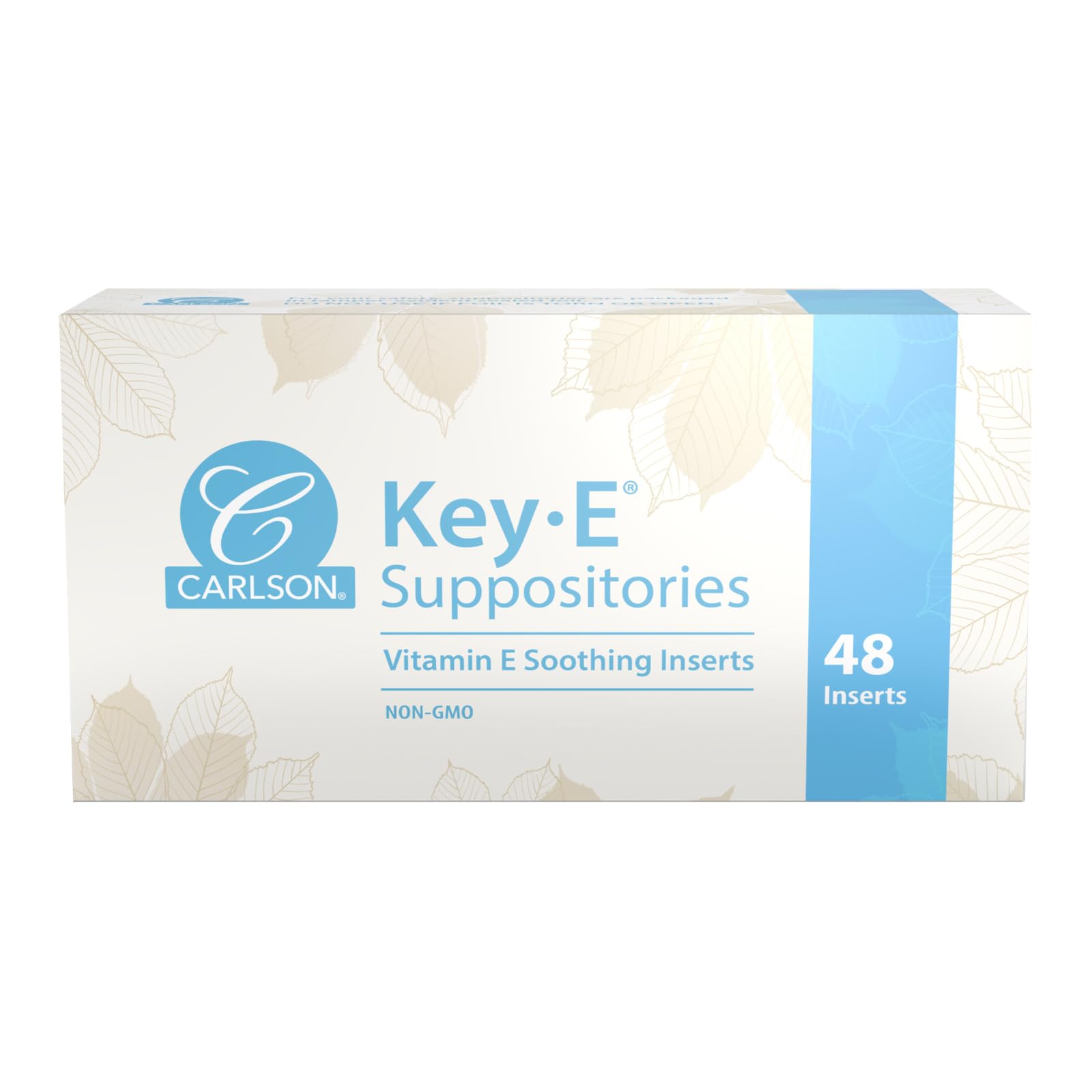 Carlson Key-E Suppositories, 30 IU (20 mg), Vitamin E Suppository, 48 Count