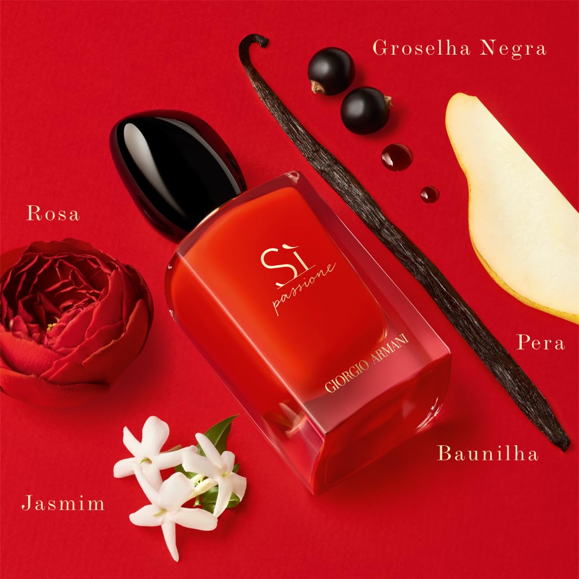 Armani Beauty – Sì Passione – Eau de Parfum – Vanilla Perfume for Women – Floral Citrus Fragrance – Blackcurrant Nectar, Damascena Rose, Black Tea Notes - 3.3 Fl Oz
