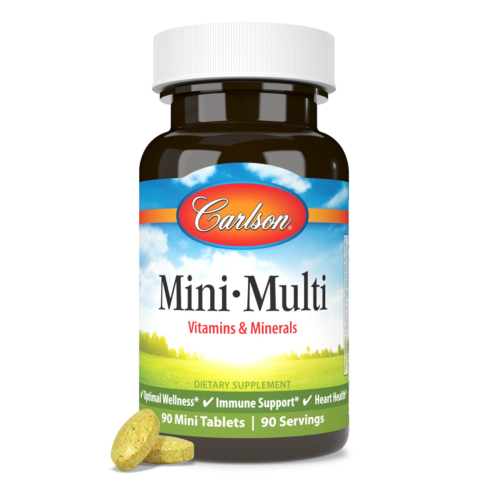 Carlson Mini-Multi, Small Multivitamin Tablets, 90 Mini Tablets