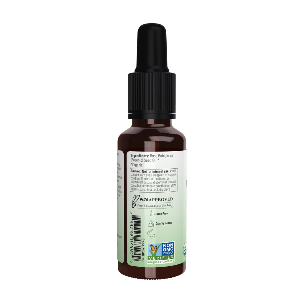 NOW Solutions, Organic Rose Hip Seed Oil, Expeller Pressed, 1 fl. oz